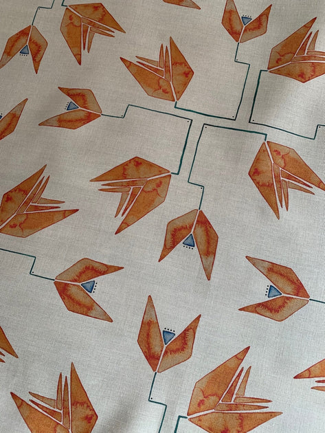 Molten Lava Silk Linen (Matka) Fabric main image 1