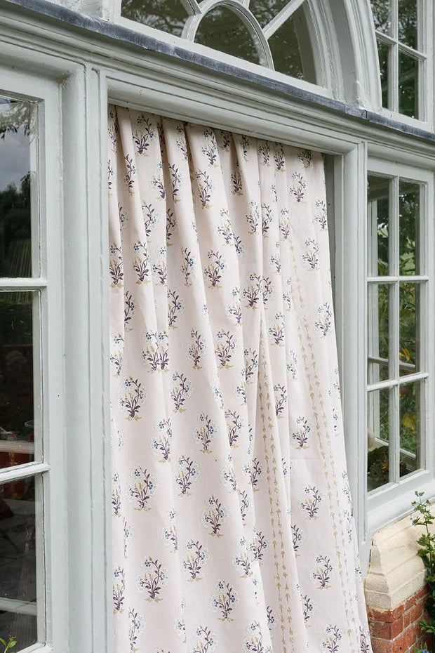 Rajasthani Plaster - Maharani Block Print Fabric - Cotton Linen Blend | Supply Showroom