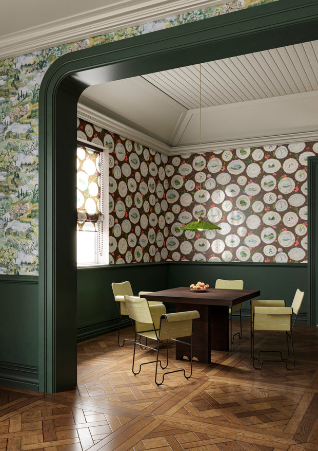 Cocoa Tablescape Wallpaper – Laura Chautin Artist Series Wallcovering