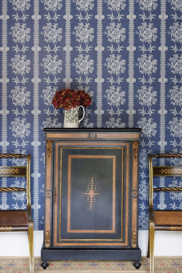Asiatic Pheasant Wallpaper – Navy | Burleigh x Barneby Gates