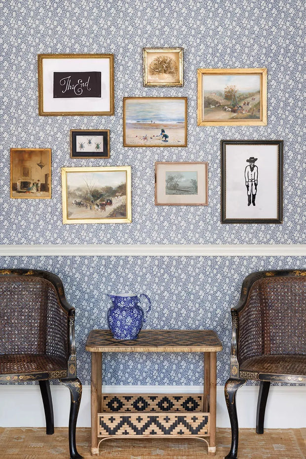 Calico Wallpaper – Navy | Burleigh x Barneby Gates Collaboration
