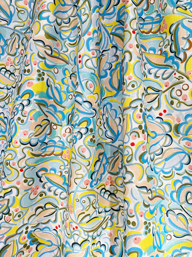 Enchanted Leaves - Linen Cotton Blend Fabric - Premium Quality | Supply Showroom
