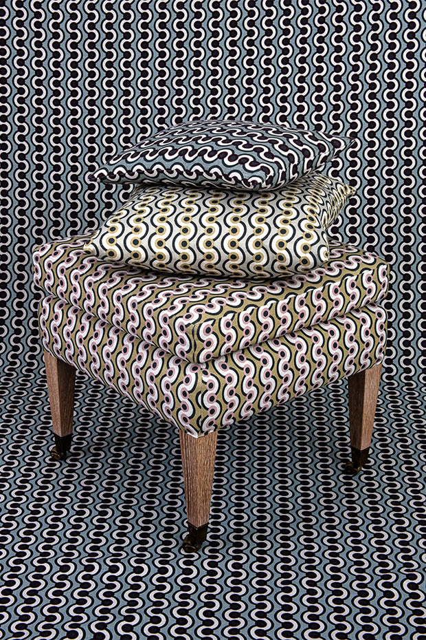 Ola Fabric in Pear Drop | 132cm Width, 3.6cm x 4cm Repeat – 100% Linen