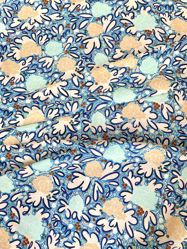 Jade - Blue Linen Cotton Blend Fabric - Premium Quality | Supply Showroom