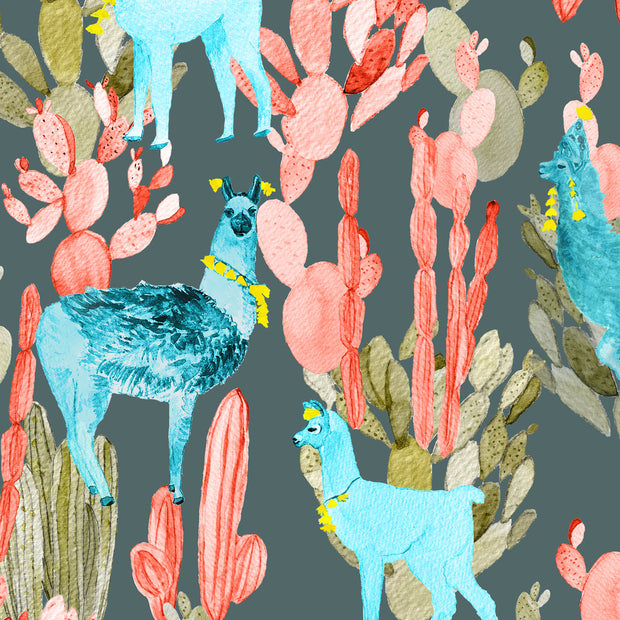 Coral Lamas on Dark Green - WP