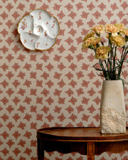 Apricot Wallpaper - Mini Lotus Design, Sold by Double Roll