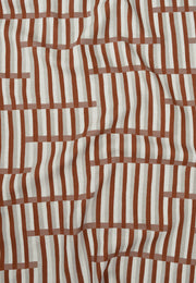 Brick Anni Stripe Fabric – Oatmeal Linen Blend, 136cm Wide | Supply Showroom
