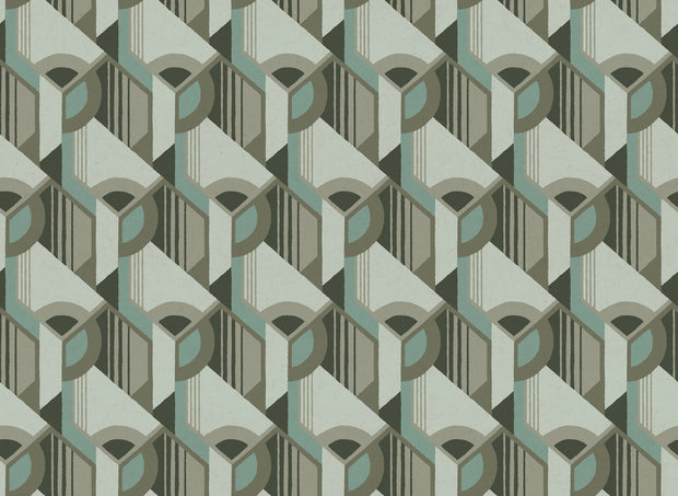Aquamarine – Disco Deco Wallpaper | Non-Woven | 27" Trimmed | By Yard
                        
