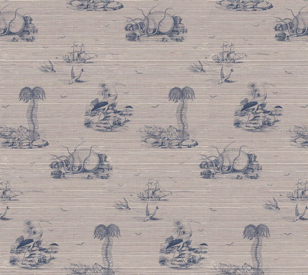 Deep Dive Grasscloth - Wallpaper - Sea Tales Natural Texture | Supply Showroom