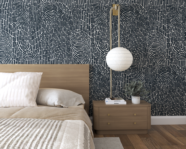 Moonflower Garden Party Wallpaper – Panels, 54” Width, Clay Coated