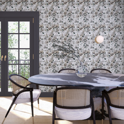 Flower Bed Wallpaper – Pebble | Modern Floral Wall Mural by Roll