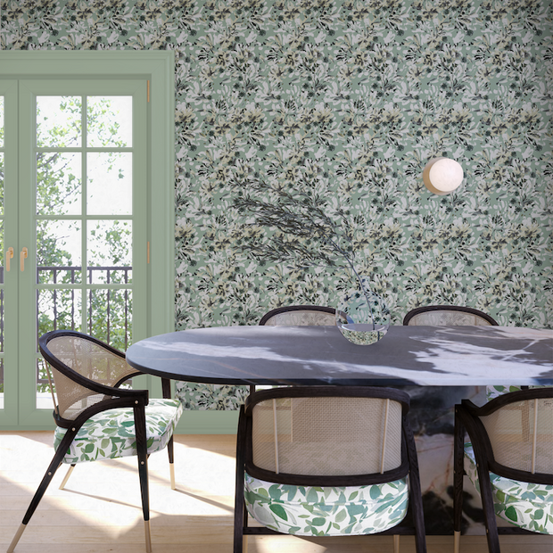 Flower Bed Wallpaper – Willow | Elegant Floral Wall Mural by Roll