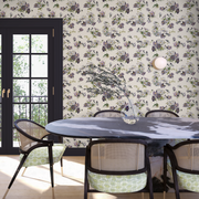 Flowery Fields Wallpaper – Purple | Vibrant Floral Wall Mural by Roll