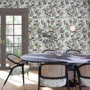 Peony Parade Gray Wallpaper – Modern Floral Double Roll