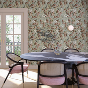 Peony Parade Sage Wallpaper – Elegant Floral Design, Double Roll