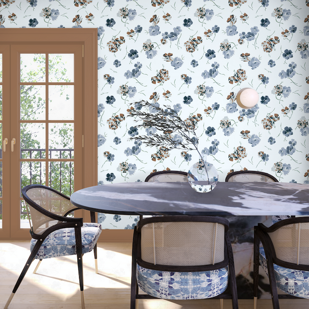 Shirley’s Room Soft Blue Wallpaper – Double Roll