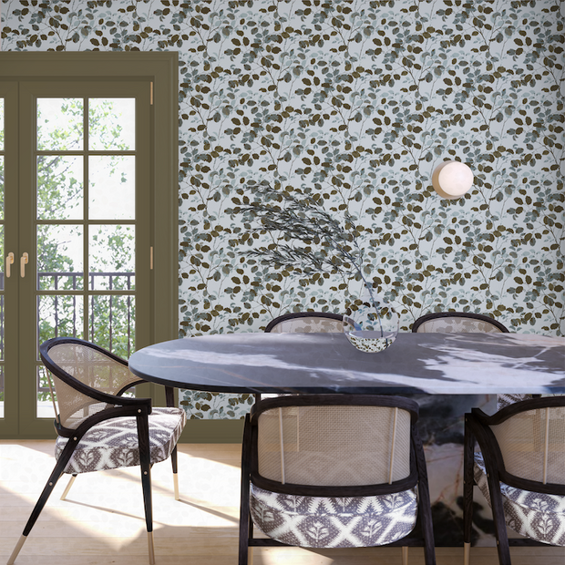 Woodsy Walk Wallpaper – Ash | Elegant Nature Inspired Wall Mural