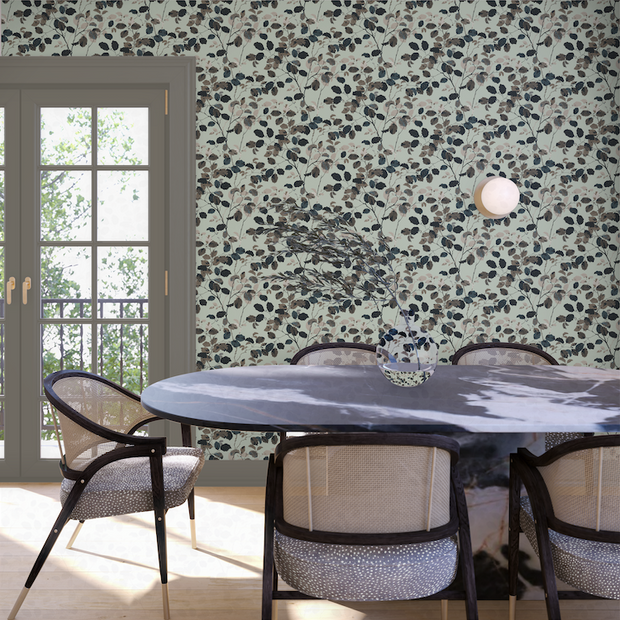 Woodsy Walk Wallpaper – Mint | Refreshing Nature Inspired Wall Mural