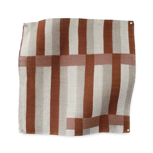Brick Anni Stripe Fabric – Oatmeal Linen Blend, 136cm Wide | Supply Showroom