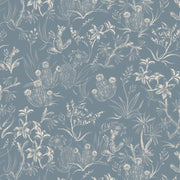 Slate Desert Rose Wallpaper – Elegant Linen String Wallcovering by Yard