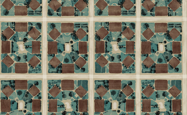 Aqua - Aerial Wallpaper | Non-Woven Fiber by Yard
