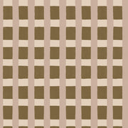 A section of wallpaper with a beige and light pink checkered pattern - Hazel Wallpaper | Arty Check, Eco Non Woven, 52cm Trimmed, 10m Roll