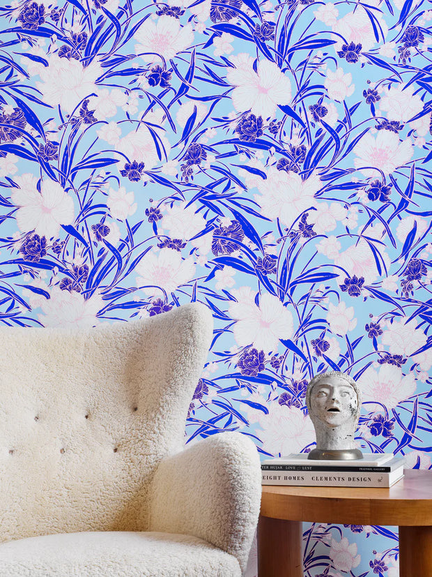 Yves Everyday Blooms Wallpaper – Clay Coated Floral Roll Design