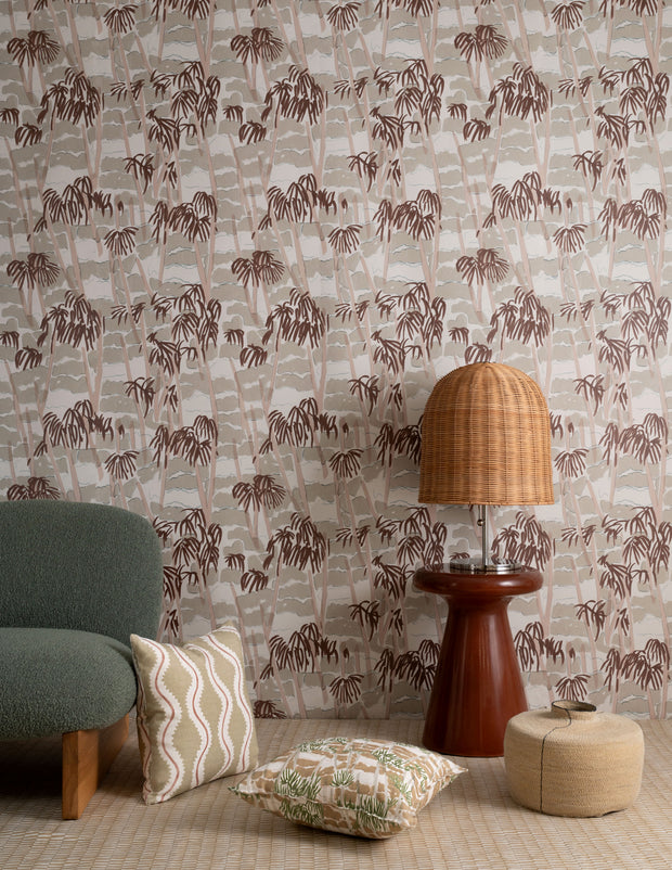 Breeze Wallpaper in Deep Red | 28" Width, Sold by the Yard, 2–4 Weeks