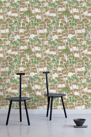 Breeze Wallpaper in Lush Green | 28" Width, Sold by Yard, 2–4 Weeks