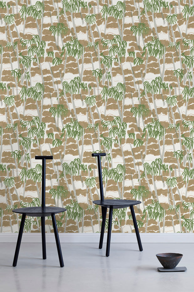 Breeze Wallpaper in Lush Green | 28" Width, Sold by Yard, 2–4 Weeks