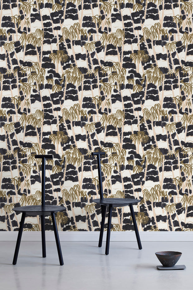 Breeze Wallpaper in Night | 28" Width, Sold by Yard, 2–4 Weeks