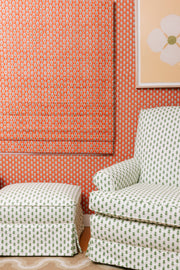 Grass - Periwinkle Fabric - Hand Blocked Linen Cotton | Supply Showroom
