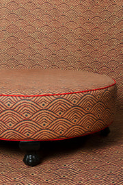 Russet - Valley Dot Fabric - Hand Blocked Linen Cotton | Supply Showroom