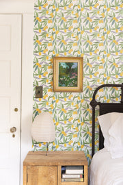 Sunrise Kumquats Small Wallpaper – Clay Coat | By Yard