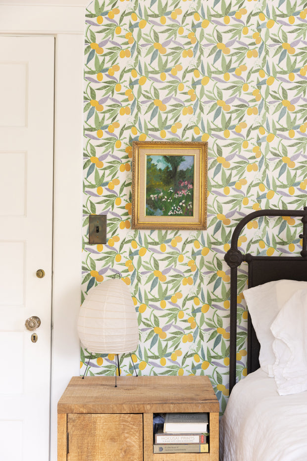 Sunrise Kumquats Small Wallpaper – Clay Coat | By Yard
