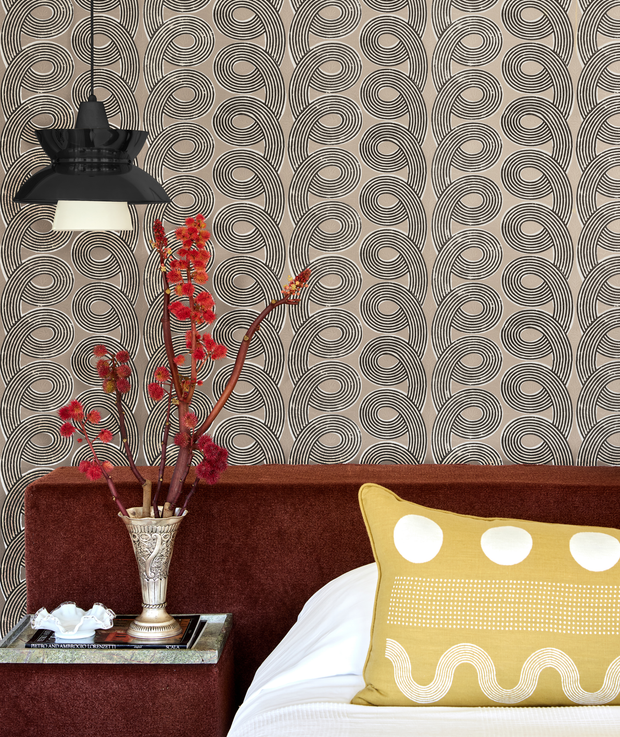 Licorice Loops Wallpaper – Non Woven Fibre | Sold by Yard