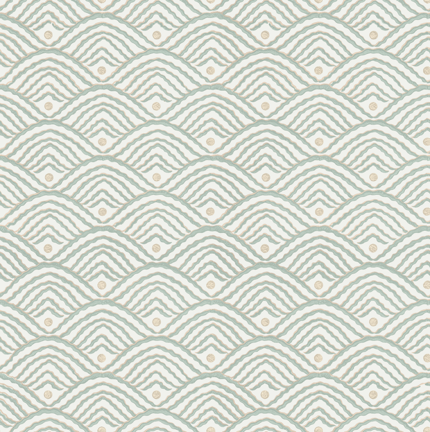 Sage Valley Dot Wallpaper – Clay Coat | Sold by Yard
