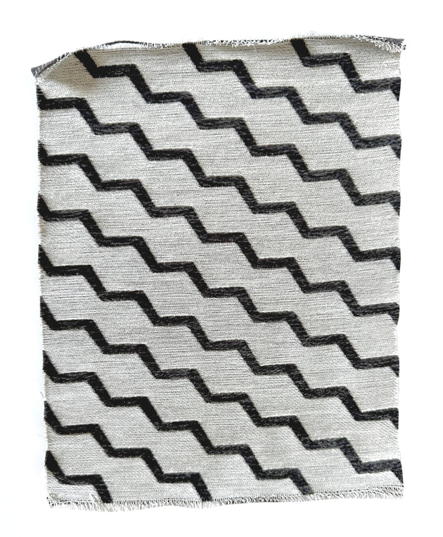 Grey/White Fabric – Buzz (Reversible), Nylon & Cotton Blend, 136cm Width
