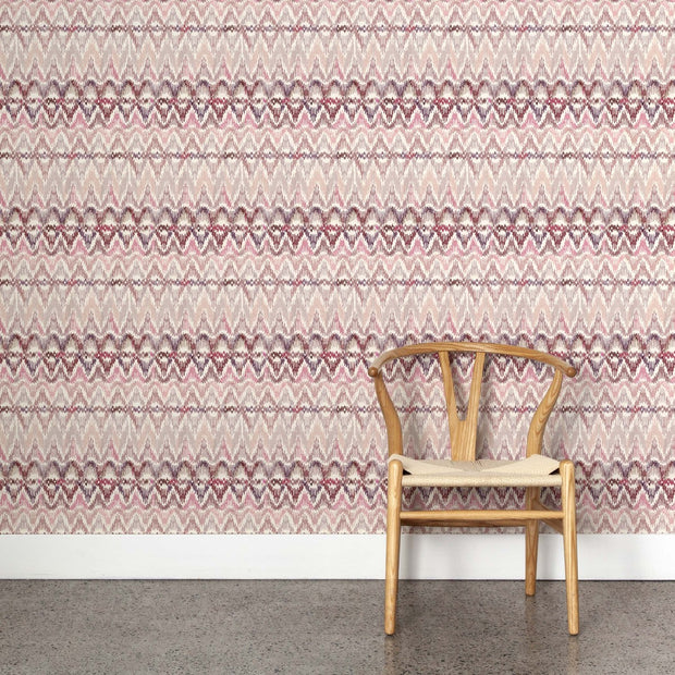 Bargello Wallpaper – Rosa | Elegant Designer WP by the Yard