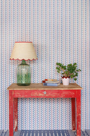 Blue/Raspberry Bluebells Wallpaper – 10m Roll, Nonwoven, 52cm Width