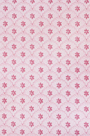 Pink/Red Daisy Scallops Wallpaper – 10m Roll, Nonwoven, 52cm Width