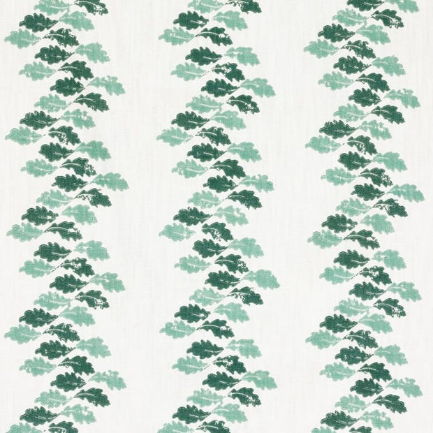 Green Oak Leaves Fabric – Cotton-Linen | Supply Showroom