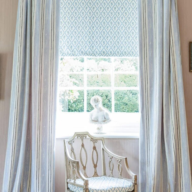 Blue Painter's Stripe Fabric – Cotton-Linen | Supply Showroom