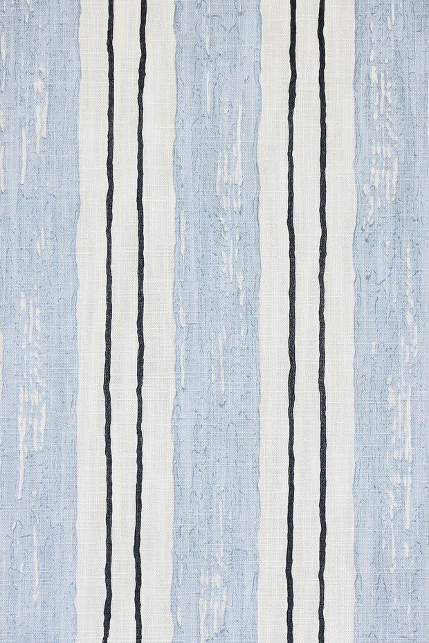 Blue Painter's Stripe Fabric – Cotton-Linen | Supply Showroom
