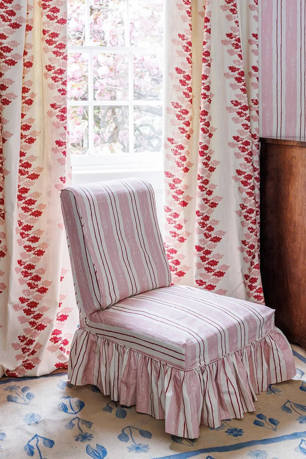 Pink Painter's Stripe Fabric – Cotton-Linen | Supply Showroom