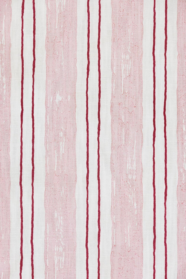 Pink Painter's Stripe Fabric – Cotton-Linen | Supply Showroom