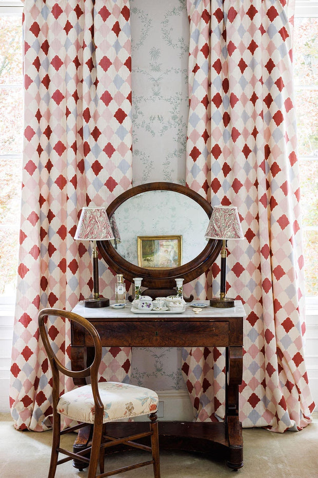 Patchwork Rose Quilted Harlequin Fabric – Cotton-Linen | Supply Showroom