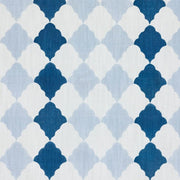 Two Blues Quilted Harlequin Fabric – Cotton-Linen | Supply Showroom