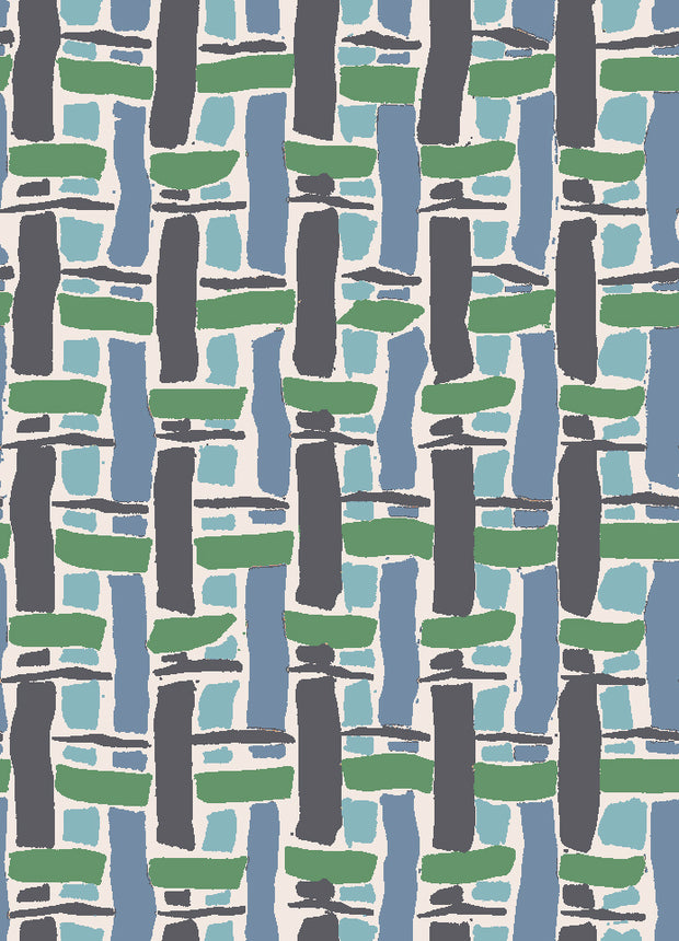 Day Blue Linen Fabric – Basket Collection
