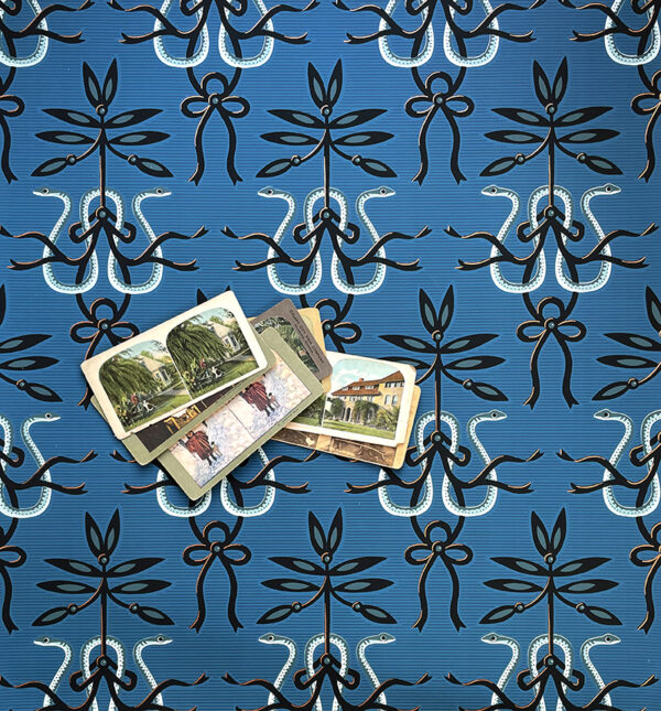 Bee’s Knees Emily Spinach Wallpaper – 27" Roll, Straight Match, Bold Design